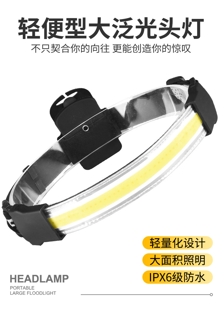 Goat Sensor Headlamp Super Bright Headlight Waterproof Camping Fishing Bicycle Headlamp With Battery Flashlight